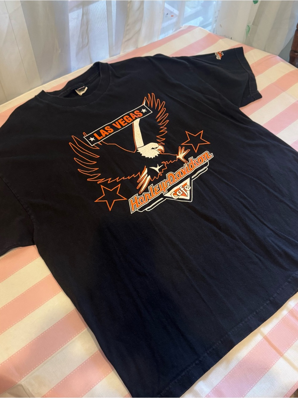 Vintage Harley Davidson Cafe Las Vegas Shirt 2XL Black 90s 00s American Eagle